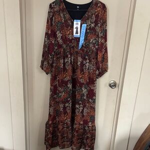 Frye Multicolor Long Sleeve Maxi Dress